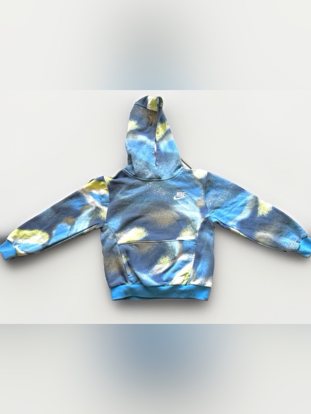 Nike Kids Size 7 Blue Abstract Print Pullover Hoodie